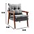 Poltronas Decorativa Pérola Vivaro Decor Linho Cinza - Imagem 5
