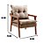 Poltronas Decorativa Pérola Vivaro Decor Linho Bege Dourado - Imagem 4