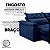 Sofá Retrátil e Reclinável Molas Ensacadas 2,30m Orquídea Vivaro Decor Suede Azul - Imagem 4