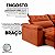 Sofá Retrátil e Reclinável Molas Ensacadas 2,30m Orquídea Vivaro Decor Suede Terracota - Imagem 4