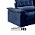 Sofá Retrátil e Reclinável Molas Ensacadas 2,50m Orquídea Vivaro Decor Suede Azul - Imagem 6