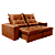 Sofá Retrátil e Reclinável 2,30m Platina Vivaro Decor Suede Terracota - Imagem 2