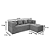 Sofá Modular 3 Lugares com Chaise Taiti Vivaro Decor Boucle Marrom - Imagem 2