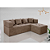 Sofá Modular 3 Lugares com Chaise Taiti Vivaro Decor Boucle Marrom - Imagem 1