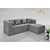 Sofá Modular 3 Lugares com Chaise Taiti Vivaro Decor Boucle Cinza - Imagem 1