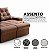 Sofá Retrátil/Reclinável Pará 1,90m Suede Marrom com molas no assento Vivaro Decor - Imagem 4
