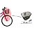 Cesta Bicicleta Aro 20 Preta em Aço com Suporte e Haste - Imagem 2