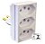 ILUMI PINO ADAPTADOR 3 SAIDAS 2P+T 20A -BRANCO (12300) - Imagem 1