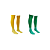 Kit 02 Pares Meião Futebol Adulto Profissional Cano Alto Longo Original Em Algodão Atoalhado Cores Sortidas - Imagem 7