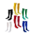 Kit 02 Pares Meião Futebol Adulto Profissional Cano Alto Longo Original Em Algodão Atoalhado Cores Sortidas - Imagem 1