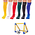 Kit 05 Pares Meião Futebol Masculino Infantil Juvenil Bebe Cano Alto Longo Grosso Em Algodão - Imagem 3