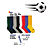 Kit 05 Pares Meião Futebol Masculino Infantil Juvenil Bebe Cano Alto Longo Grosso Em Algodão - Imagem 2