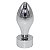 Plug Anal Em Aço Com Cristal Brilhante 7,8 x 2,9 cm - Imagem 3