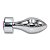 Plug Anal Em Aço Com Cristal Brilhante 7,8 x 2,9 cm - Imagem 2