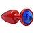 Plug Anal P Plástico Abs Vermelho 7 X 2,5Cm - Imagem 1