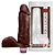 Prótese Pura Luxúria Realístico com Escroto e Vibro 20,5 x 4,7cm - Imagem 1