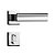 Fechadura para Porta de Entrada Cromada 40mm com Roseta MZ640 Design Papaiz - Imagem 1