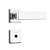 Fechadura de Inox para Porta de Banheiro Cromo Acetinado 55mm com Roseta MI670 Inoxvita Papaiz - Imagem 1