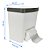 Lixeira Plástica 2,5 Litros na cor branca com suporte dispensador + 4 Rolos Refil P c/ 30 saquinhos - Imagem 2