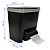 Lixeira Plástica 2,5 Litros na cor preta com suporte dispensador + 4 Rolos Refil P c/ 30 saquinhos - Imagem 2