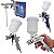 Pistola de Pintura Hvlp Zeffix Lx100 Bico 1,4mm com Hvlp Mini Pdr Pro545, Hvlp Pdr Pro500 e Pistola de Emborrachamento Pdr Pro522 K4p - Imagem 5