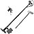 Rabeta Horizontal Girafer 3247 Longa 2,2mts Prata Hl0 - Imagem 1