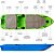 Super Caiaque Mine Barco Milha Náutica Boat Azul com Motor de Popa Kawashima 6,5hp 4t P. Elétrica Ré Frente e Neutro Mn21 - Imagem 9