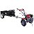 Motocultivador Diesel Branco BTTD10.0E-1500 10,6hp 6 Marchas com Carreta Gio Implementos Agricolas GI 601 MOT 14 Capacidade 600kg Fixa Ig8 - Imagem 1