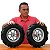 Par de Aros em Alumínio Tot Power 8" Polegadas 7 Raios 168kg com Pneu Agrícola e Câmera Roda Completa Z32 - Imagem 2