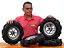 2 Pares de Aros em Alumínio Tot Power 8" Polegadas 7 Raios 390kg com Pneu Agrícola e Câmera Roda Completa Z34 - Imagem 5
