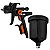 Pistola de Pintura Italco Gloss 2 Hvlp 1,3mm Especial Corpo em Teflon Copo Preto 600ml Pe3p - Imagem 4