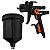 Pistola de Pintura Italco Gloss 2 Hvlp 1,3mm Especial Corpo em Teflon Copo Preto 600ml Pe3p - Imagem 9