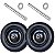 Par Rodas Completas 3.25-8 com Pneus, Câmaras, Rolamentos e Eixos em Aço 30cm para Carrinho de Transporte Xc2 - Imagem 1
