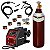 Inversora de Solda Saints STG 150 Elt 150A Mig Tig Eletrodo 127v 220v Bivolt Cilindro Regulador de Pressão Arame Ns7 - Imagem 2