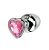 Plug Anal Coração cromado G - Rosa - Imagem 1