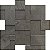 Mosaico  Ardósia cinza  27 x 27 cm - Imagem 1