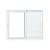 Janela de Aluminio Branco Veneziana três folhas com grade - Imagem 1