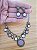 Conjunto Colar e Brinco Curto -Cor Lilas - Imagem 3