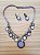 Conjunto Colar e Brinco Curto -Cor Lilas - Imagem 2