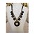 Colar curto preto, com chapas de couro preto. - Imagem 4