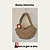 Bolsa Noemia-confeccionada em fio de malha- produto em crochê artesanal- cor bege - Imagem 1