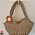 Bolsa Noemia-confeccionada em fio de malha- produto em crochê artesanal- cor bege - Imagem 6