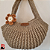 Bolsa Noemia-confeccionada em fio de malha- produto em crochê artesanal- cor bege - Imagem 5