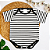 Body Listrado Preto Branco Xinenem - Imagem 2