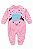 Macacão Algodão Vira pé Ovelhinha Rosa Xinenem - Imagem 1