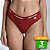 Calcinha em Cotton Fio Dental Lisa Elástico Personalizado Kit com 3 Peças - Imagem 1