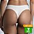 Calcinha em Cotton Fio Dental Viés Aberto Lisa Kit com 3 Peças - Imagem 2