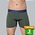 Cueca Boxer Microfibra Lisa Kit com 3 Peças - Imagem 1