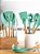 13 Peças Kit Utensílios Cozinha Silicone Colher Copo Suporte - Imagem 5