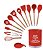 13 Peças Kit Utensílios Cozinha Silicone Colher Copo Suporte - Imagem 1